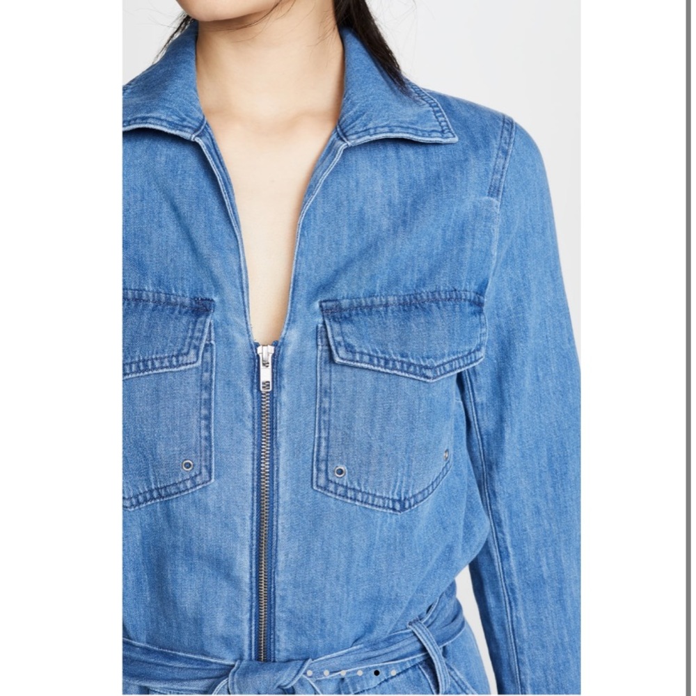 Veronica Beard Chambray Romper NWT Large - Picture 6 of 6